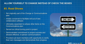 A Hands on Approach to Change Communication